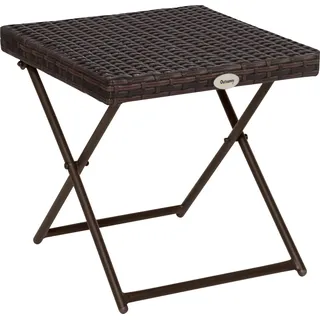 Outsunny Gartentisch klappbar 40 x 40 x 40 cm Braun
