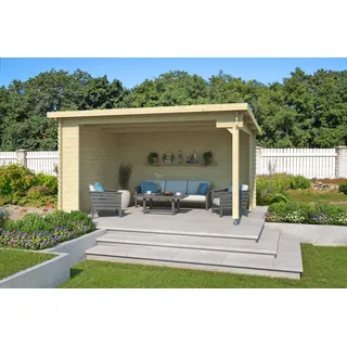 Lasita Maja Gartenhaus Columbus 4,25 x 3,20 m Beige