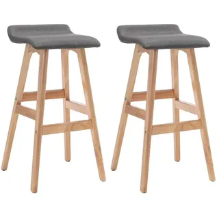 vidaXL Barhocker 2 Stk. gepolstert 2 x 2 Stk. Dunkelgrau