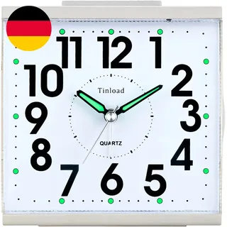 Tinload Analog Seniorenwecker Mit Nachtlicht, 4.7 Zoll Großes Zifferblatt, Tisch