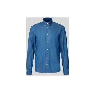 Regular Fit Freizeithemd mit Kentkragen Modell 'SPENSER', Jeansblau, 42