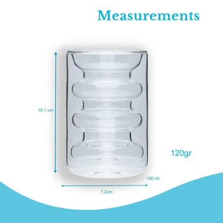 Intirilife Doppelwandiges Teeglas 0,19 l 4-tlg.