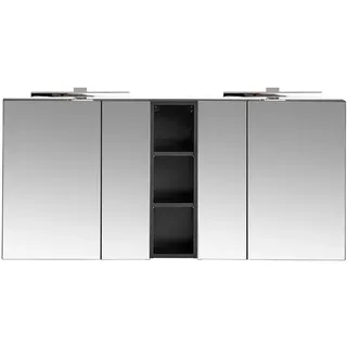 Lomadox Puebla 140 cm schwarz mit LED-Beleuchtung