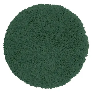 Badematte HIGHLAND, Höhe 40 mm, Badteppich Hochflor, 100% Polyester Microfaser, Anti-Rutsch Beschichtung, für Fußbodenheizung geeignet, waschbar 40°, schnelltrocknend, rund grün rund | Ø 60 cm x 0 cm x 0 cm x 40 mm