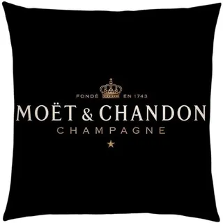 Welikekitchen für Moët & Chandon Kissenbezug Schwarz – Luxuriös und Stilvoll