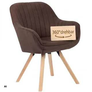 Mr. Deko Esszimmerstuhl Matera Polyester braun