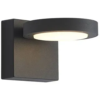 LUCANDE Außenwandleuchte Aluminium 11,8 cm 1 flammig schwarz