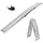 228 cm 340 kg klappbar Aluminium gelocht silber 1 St.