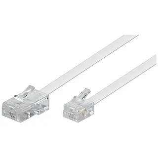 goobay RJ45-RJ11 Anschlußkabel 3m, ws, St/St 93061