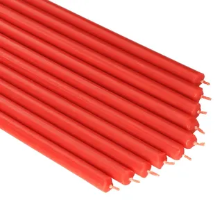 NKlaus ca. 10 rote tropffreie Altarkerzen, 28cm, 190g | Tropffreie rote Kerzen und Osterkerzen