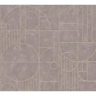 A.S. Création My Home My Spa Vliestapete Art Deco  (Taupe, Grafisch, 10,05 x 0,53 m)