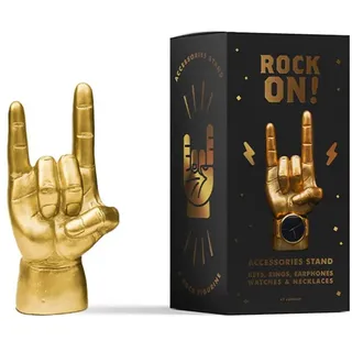 Luckies Original Kopfhörerständer ''Rock On'' in Gold - (B)13,5 x (H)28 x (T)8 cm