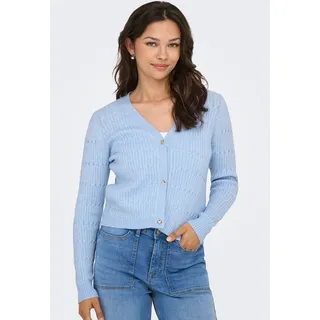 Only ONLKATIA LS Cable V-Neck Cardigan Blau S