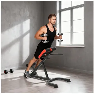sportnow Hyperextension Rückentrainer Rot/Schwarz