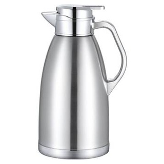 Thermoskanne 2,3L Isolierkanne Teekanne Thermosflasche Kaffeekanne Silber