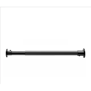 Teleskopstange Zum Bohren Und Befestigen, Robuste Wäschestange, Duschvorhangstange, Gardinenstange, Kleiderschrankstange Fürs Schlafzimmer – Schwarz – 50–80 Cm