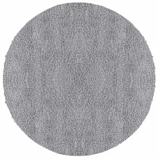 Teppium Teppich Unicolor - Einfarbig, Rund, Höhe: 30 mm, Einfarbig Shaggy Teppich Wohnzimmer Langflor versch. farben und größen grau Rund | 160 cm x 160 cm x 30 mm
