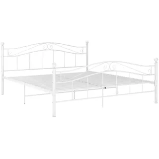furnicato Bett 140 x 200 cm Weiß