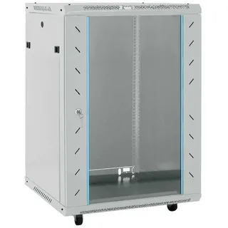 vidaXL Netzwerkschrank mit Speicher Grau 60 x 60 x 80 cm Stahl