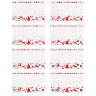 COM-FOUR® 8X Platzmatte für Weihnachten - Platzset mit Advents-Motiven für Küche und Esszimmer - Platzdeckchen mit winterlichen Motiv - weihnachtliches Tischset