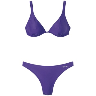 BECO Damen Schwimmkleidung Bikini-Set, lila, 38