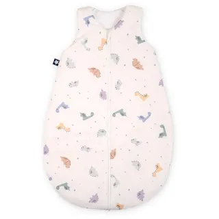 Julius Zöllner Schlafsack Jersey, warme Füllung 2,5 TOG, waschbar bei 60°C, Made in Germany, OEKO TEX Standard 100, Little Dinos, Gr. 56/62