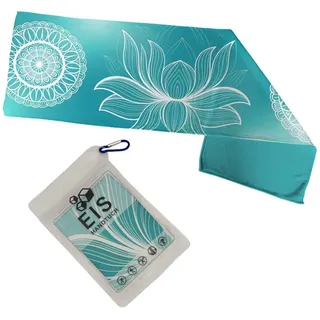 speecheese Sporthandtuch Türkises Boho Eishandtuch weiße Mandalas
