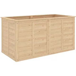 Outsunny Hochbeet Holz 152 x 77 x 77 cm Natur