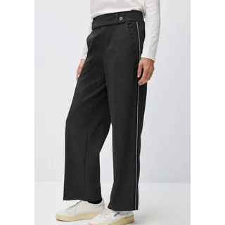 STREET ONE QR Straight Leg Stoffhose Schwarz 44