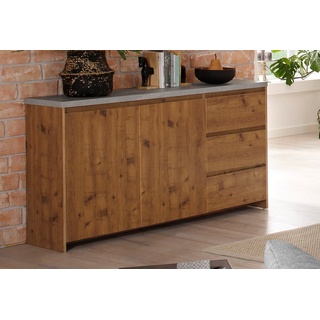 Sideboard »Maribo«, im modernen Landhaus-Stil, mit schöner Betontopplatte, Breite 150 cm, naturfarben, , 60391603-0 B/H/T: 150 cm x 80 cm x 35 cm