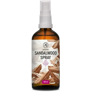 Raumspray Sandelholz 100 ml - mit ätherischem Sandelholz Öl | Aromaspray, Aromatherapie, Spray zur Aromatisierung der Luft, Raumnebel, Kissen- und Leinenspray, Raumduft, Duftspray