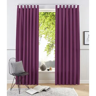 OTTO home Raja Schlaufen 140 x 175 cm Lila 2 St.