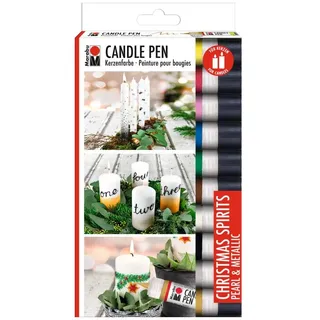 Marabu Malstift Marabu Kerzenstift Candle Liner Christmas Spirits 10x 25ml