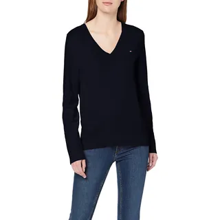 Tommy Hilfiger Damen Pullover Heritage Elegant, Blau (Midnight), XS - XS