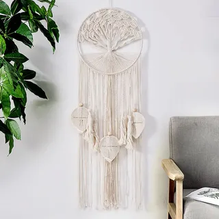 EasyBravo Baum des Lebens Traumfänger Makramee Wandbehang Boho Traumfänger für Vintage Hochzeit Home Dekorationen
