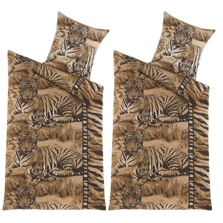KH-Haushaltshandel Bettwäsche, Fotodruck, Bettwäsche, 135x200cm, Fotodruck, Tiger, Bettbezug