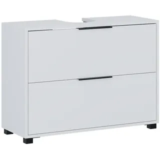 Vicco Waschbeckenunterschrank Alina, Weiß, 80 x 60 cm mit 2 Schubladen, Vicco
