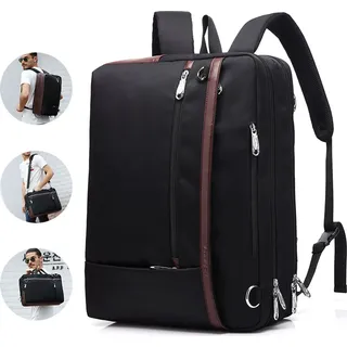 Laptop Rucksack, Business Arbeit Rucksäcke Herren, Reisen Rucksack,Wasserdicht Kratzfest Travel Laptop Backpack für Herren Damen Outdoor, schwarz... - Schwarz