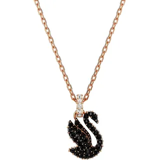 Swarovski Kette mit Anhänger Swarovski Iconic Swan schwarz/Rosegold