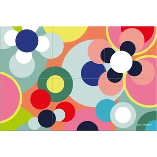 REMEMBER Kühlschrankmagnete Sushi- flexibler Magnet, PET - gesamtes Motiv: 15 × 10 cm, je Plättchen 5 × 5 cm