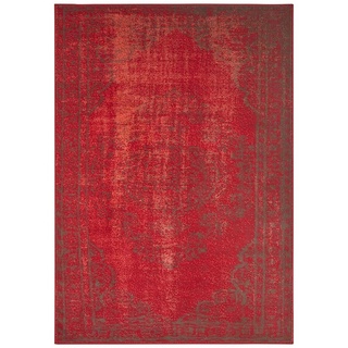 Teppich Kurzflor Teppich Cordelia Rot, HANSE Home, rechteckig, Höhe: 9 mm grau|rot 80 cm x 150 cm x 9 mm