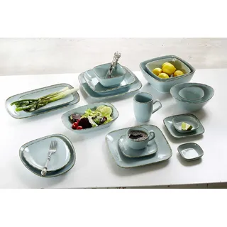 Ritzenhoff & Breker Tafelservice Casa (12-tlg), 6 Personen, Porzellan blau|braun