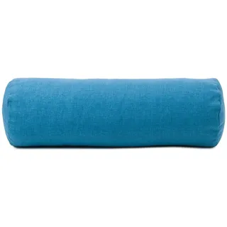 HSC Home-Style-Creation GmbH Nackenstützkissen Nackenrolle Lonetta-Mori, Füllung: 100% Polyester-Vlies, Seitenschläfer, Rückenschläfer, Spar-Set, 2-teilig. Hülle + Füllung, mit Reißverschluss blau