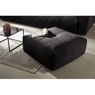 KAWOLA Hocker PALACE Polyester Schwarz