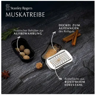 Stanley Rogers Muskatreibe Muskatreibe mit Aufbewahrungsbox