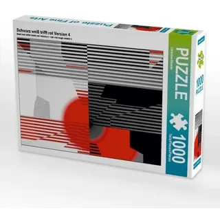 Schwarz weiß trifft rot Version 4 (Puzzle)