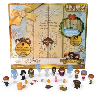 Wizarding World Harry Potter "Die Karte des Rumtreibers" Adventskalender 2024 mit glow-in-the-dark-Effekt, 8 exklusiven Figuren & weiteren Überraschungen, Spielzeug für Kinder ab 6 Jahren, Fanartikel