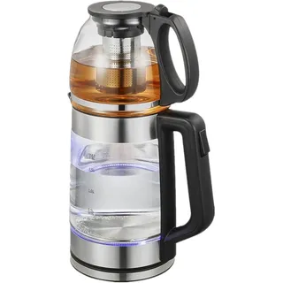 UHGFIMP Türkische Glas-Teekanne, 2 Ebenen, elektrischer Teekessel, Glas, Samowar-Stil, selbstfilternder Teekessel, Herd, Warmwasserbereiter