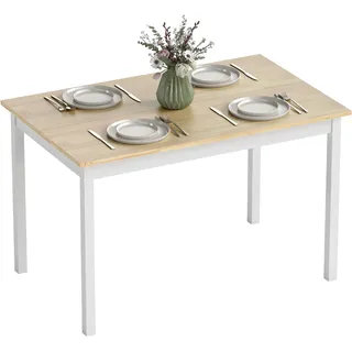 Homcom Küchentisch 120 x 75 x 75 cm beige