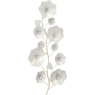 Wanddekoobjekt "Wanddekoration", beige (cremeweiß), B:40cm H:90cm T:4cm, Metall, HOFMANN LIVING AND MORE, Wanddekoobjekte, aus Metall, 90 cm hoch